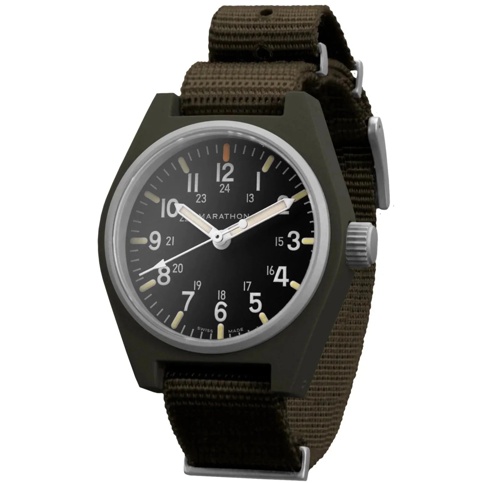 Marathon General Purpose Quartz with MaraGlo (GPQ) - 34mm No Government Markings Sage Green WW194009-SG-NGM