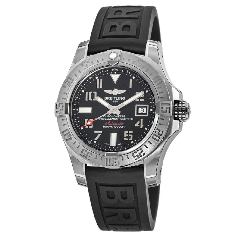 Breitling Men's A1733110-BC31-153S Avenger II Seawolf Black Rubber Diver Pro III Watch