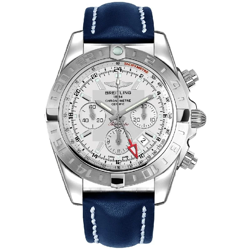 Breitling Men's AB042011-G745-105X Chronomat 44 GMT Chronograph Blue Leather Watch