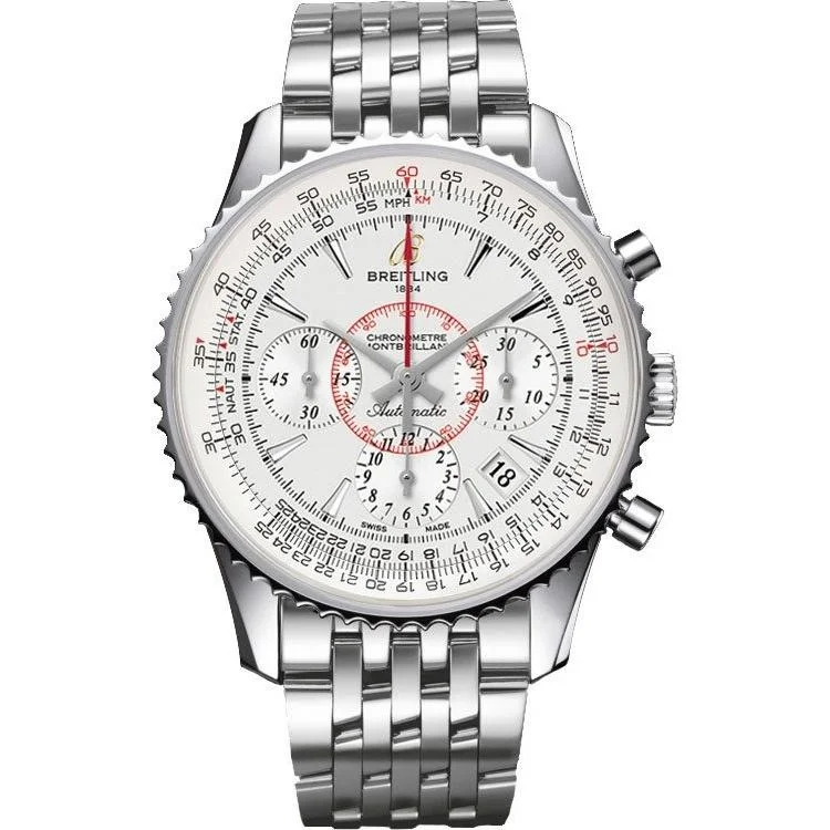 Breitling Men's AB013112-G709-448A Montbrillant 01 Chronograph Stainless Steel Watch