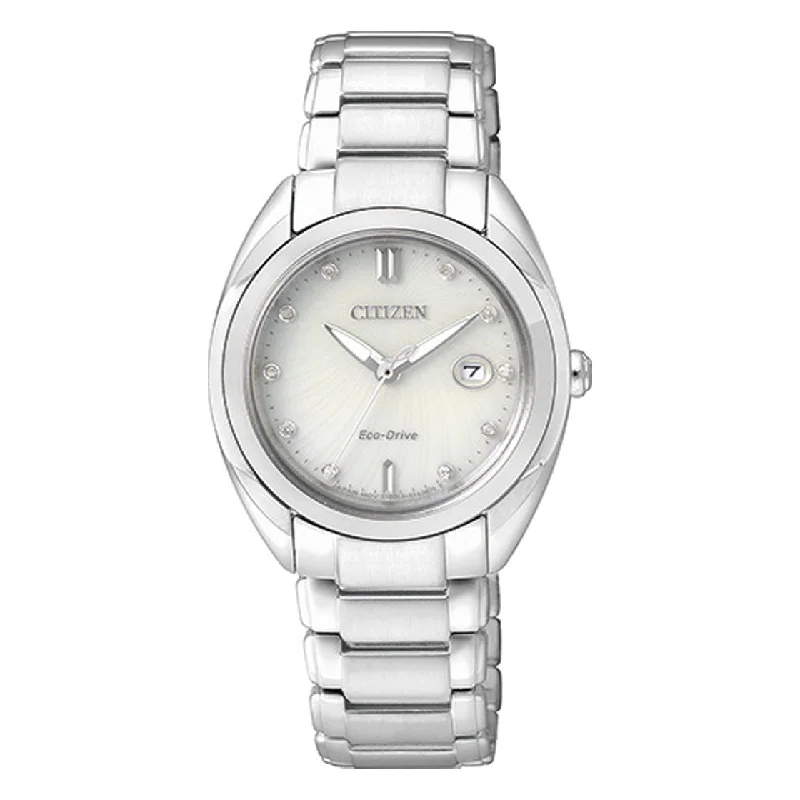 CITIZEN ECO-DRIVE LADIES WATCH WHITE DIAL - EM0310-61A