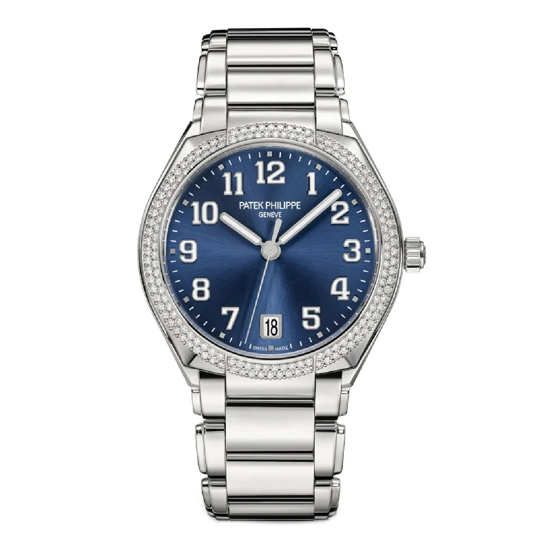 36mm Steel Blue Dial Diamond Bezel Automatic