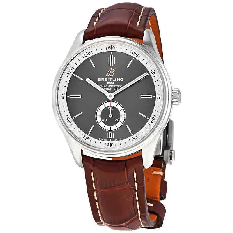 Breitling Men's A37340351B1P1 Premier Brown Leather Watch