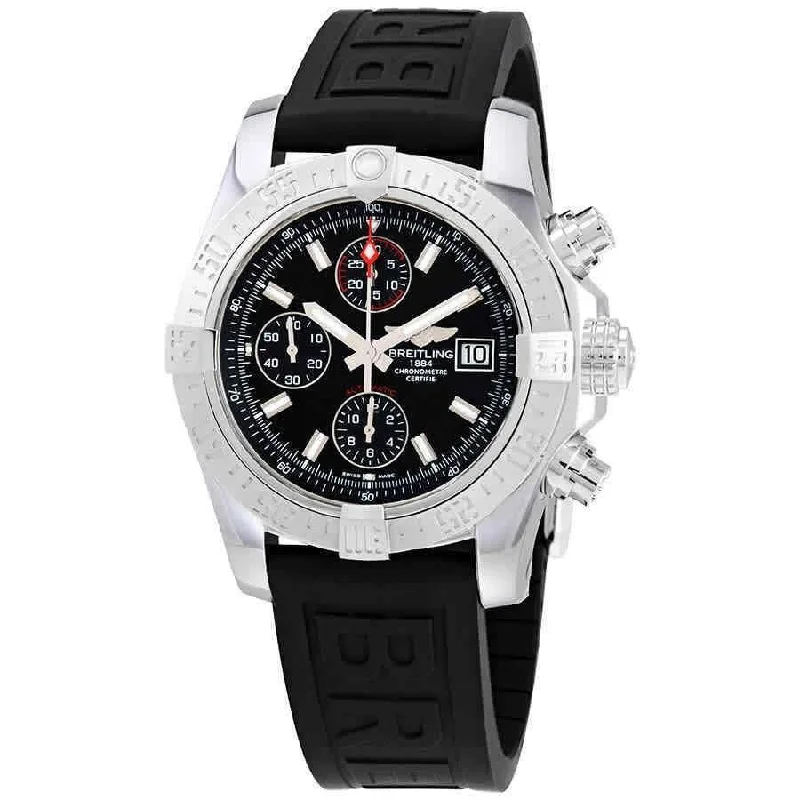 Breitling Men's A13381111B1S1 Avenger II Chronograph Black Rubber Watch