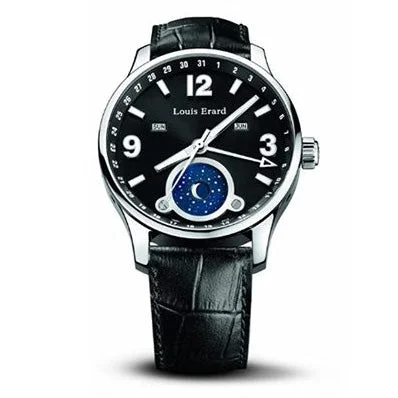 Louis Erard Watch Men's Automatic 1931 Moon Phase Black 48223AA02.BDC51