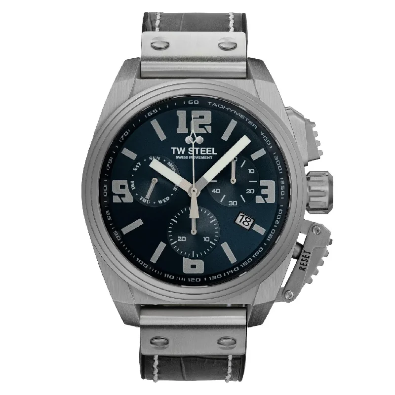 TW Steel Watch Swiss Canteen Chronograph Grey TW1114