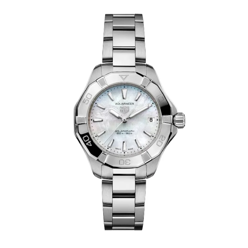 Tag Heuer Aquaracer Ladies White Solar Watch WBP1312.BA0005