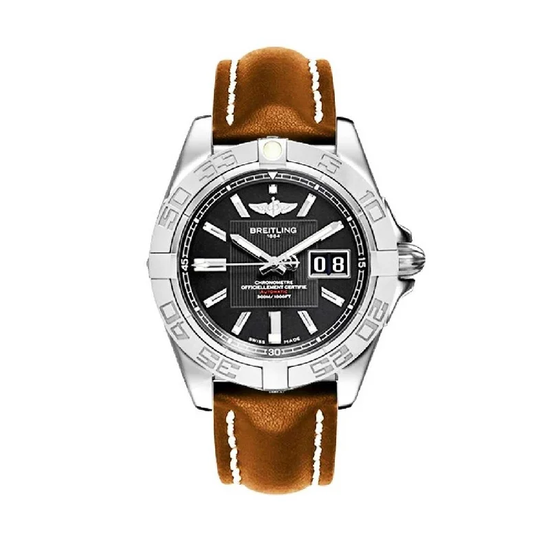 Breitling Men's A49350L2-BA07-425X Galactic 41 Brown Leather Watch