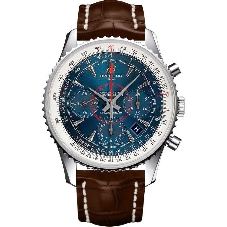 Breitling Men's AB0130C5-C894-724P Montbrillant 01 Chronograph Brown Leather Watch