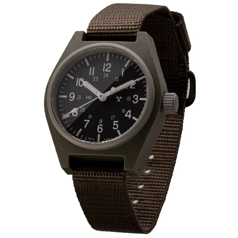 Marathon General Purpose Quartz (GPQ) - 34mm No Government Markings Sage Green WW194004-SG-NGM