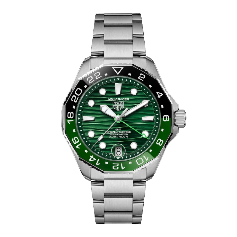 Tag Heuer Aquaracer Professional 300 GMT Men's Green Watch WBP5115.BA0013