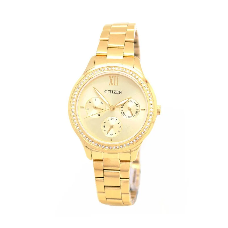 Citizen Analog Gold Dial Women's Watch - ED8152-58P