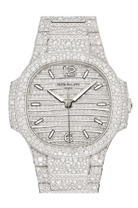 Patek Philippe Nautilus Paved Diamond Dial Watch 7118/1450G-001