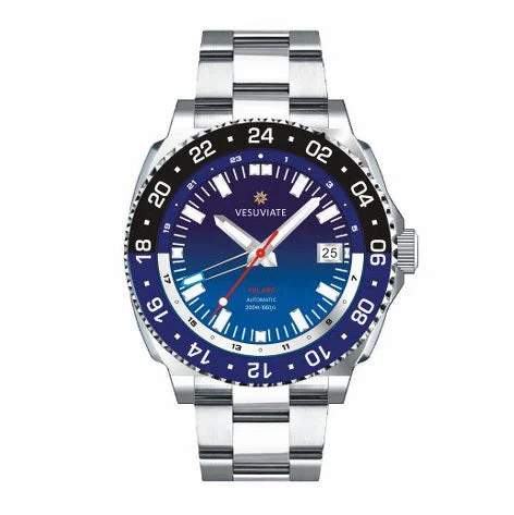 Vesuviate Men's Watch GMT Volare Blue