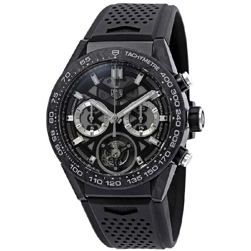 Tag Heuer Men's CAR5A8W.FT6071 Carrera Chronograph Black Rubber Watch