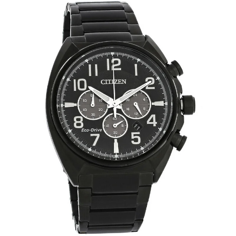 Citizen Men's CA4285-68E Eco-Drive Chronograph Black Stainless Steel Watch