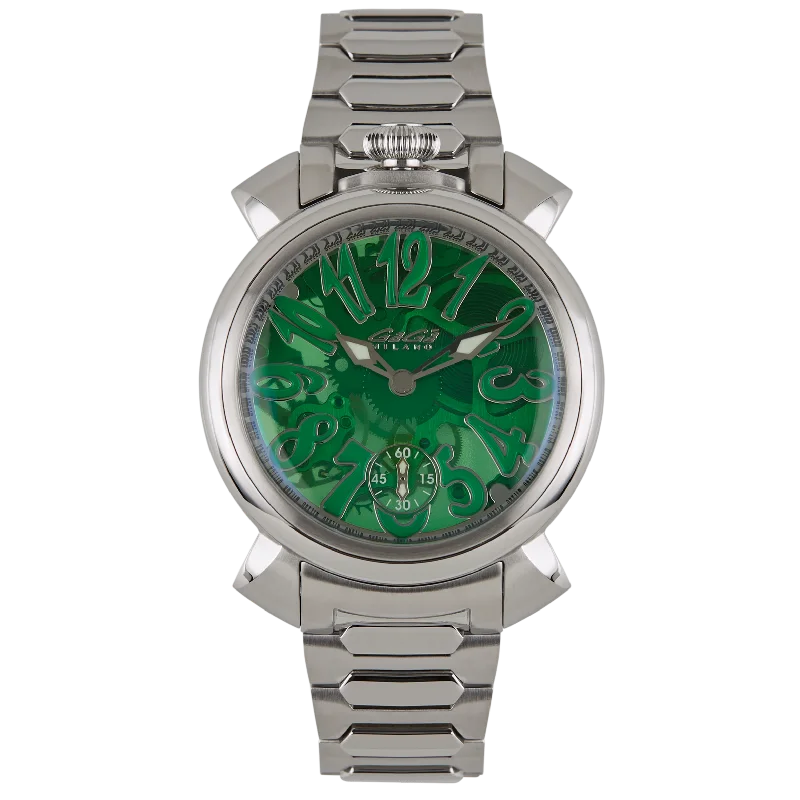 GaGà Milano Watch Manuale Forty-Four 44mm Skeleton Steel Green