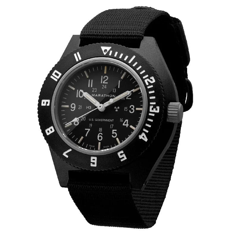 Marathon Black Pilot's Navigator - 41mm - US Government Marked Ballistic Nylon Black WW194001-S-BK-B