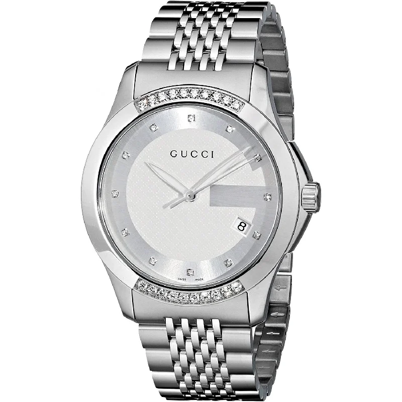 Gucci Men's YA126407 G-Timeless Stainless Steel Watch