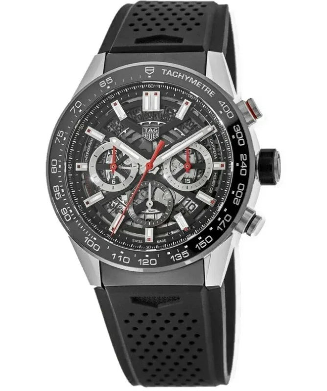 Tag Heuer Men's CBG2A10.FT6168 Carrera Chronograph Black Rubber Watch