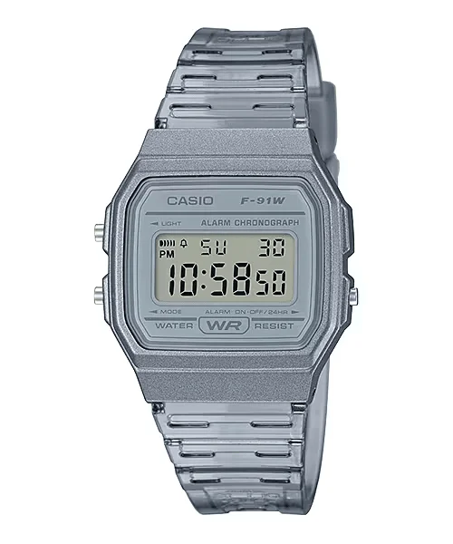 Casio POP Series F-91WS-8DF Unisex Grey Digital Watch