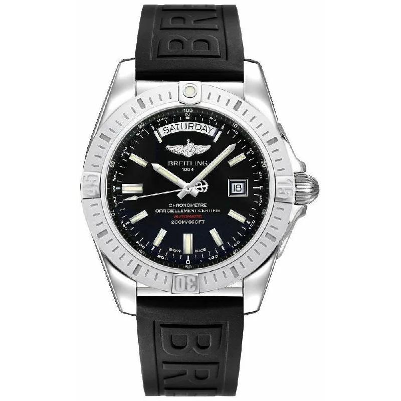 Breitling Men's A453201A-BG10-153S Galactic Black Rubber Diver Pro III Watch