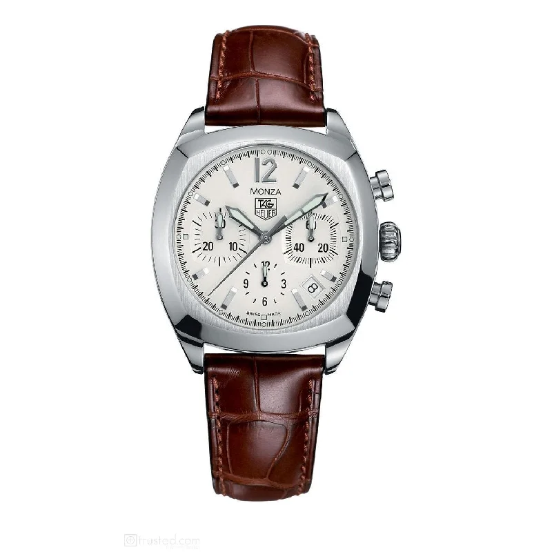 Tag Heuer Men's CR2114.FC6165 Monza Chronograph Brown Leather Watch