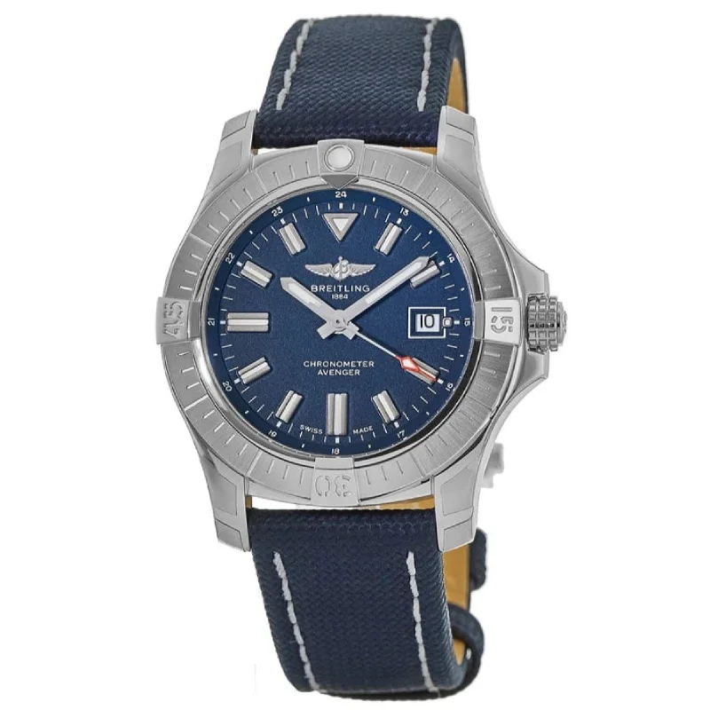 Breitling Men's A17318101C1X2 Avenger Blue Leather Watch