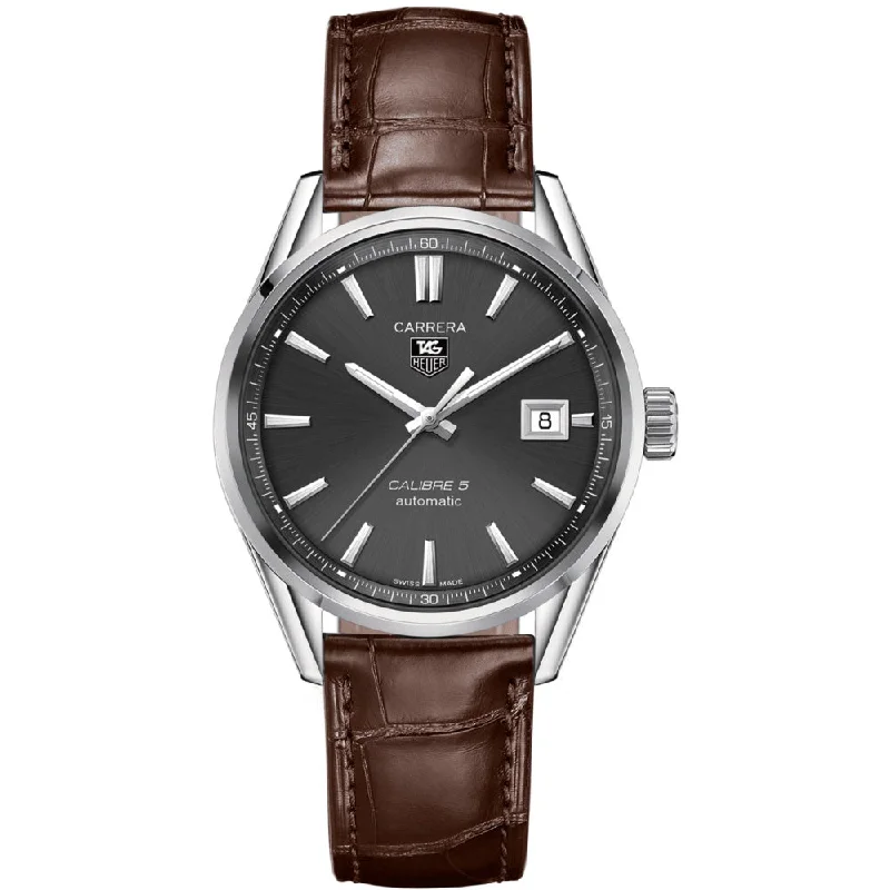 Tag Heuer Men's WAR211C.FC6181 Carrera Brown Leather Watch