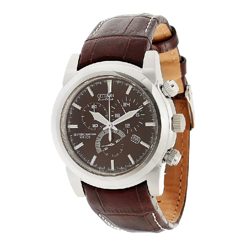 Citizen Eco-Drive Analog Brown Dial Men's Watch-AT0555-18X