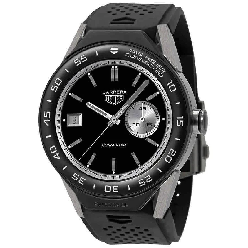 Tag Heuer Men's SBF8A8001.11EB0128 Connected Black Rubber Watch