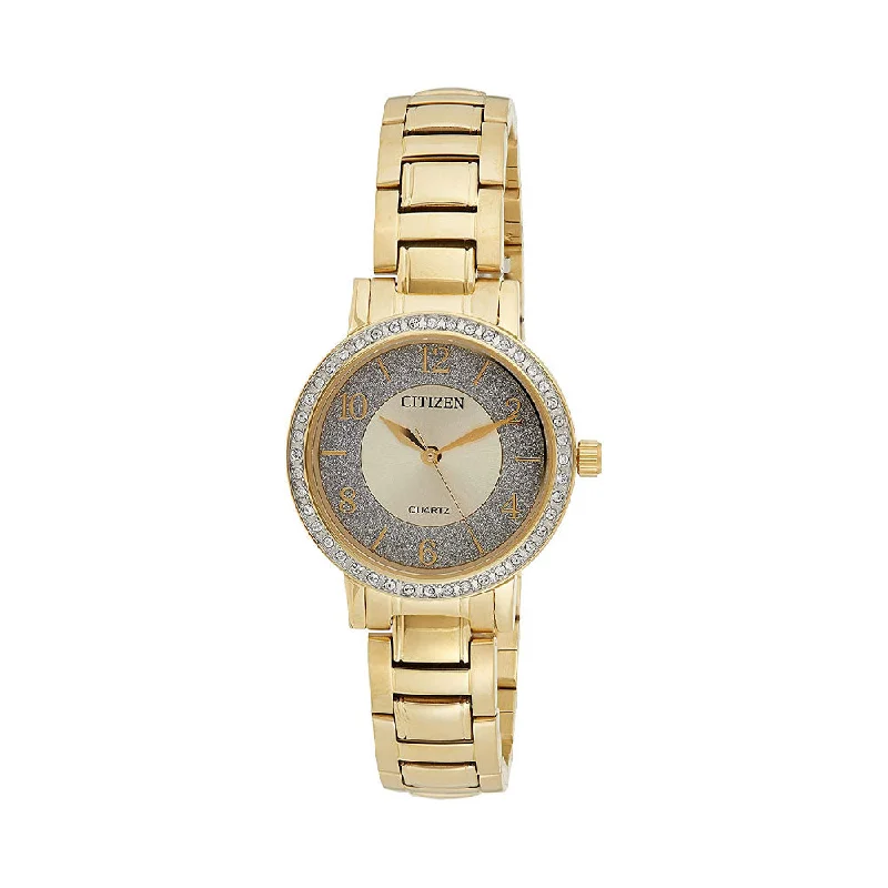 CITIZEN QUARTZ LADIES WATCH CHAMPAGNE DIAL - EL3042-50P