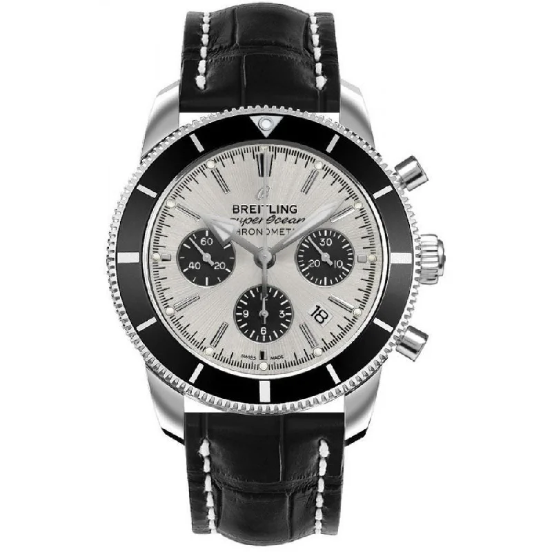 Breitling Men's AB016212-G840-743P Superocean Heritage II Chronograph Black Leather Watch