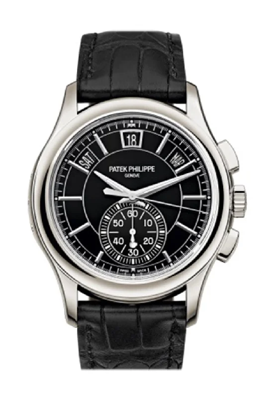 Patek Philippe Complications Black Dial Annual Calendar Platinum Men's Watch 5905P-010 5905P