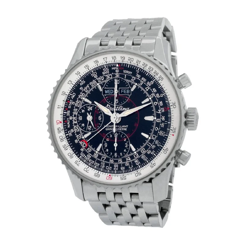 Breitling Men's A2133012-B571-441A Montbrillant Datora Chronograph Stainless Steel Watch