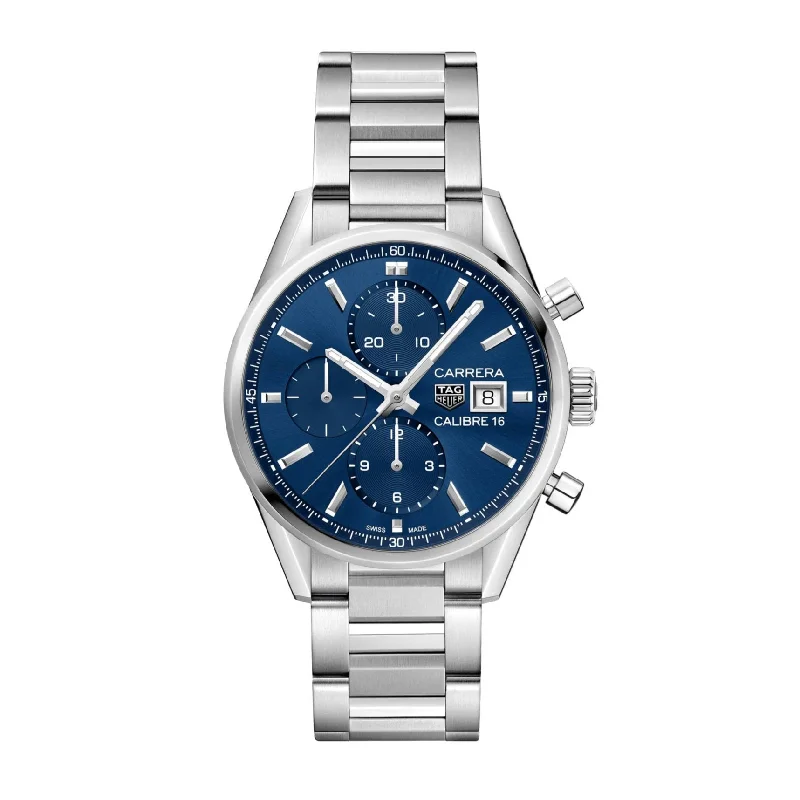 Tag Heuer Carrera Men's Blue Chronograph Watch CBK2112.BA0715