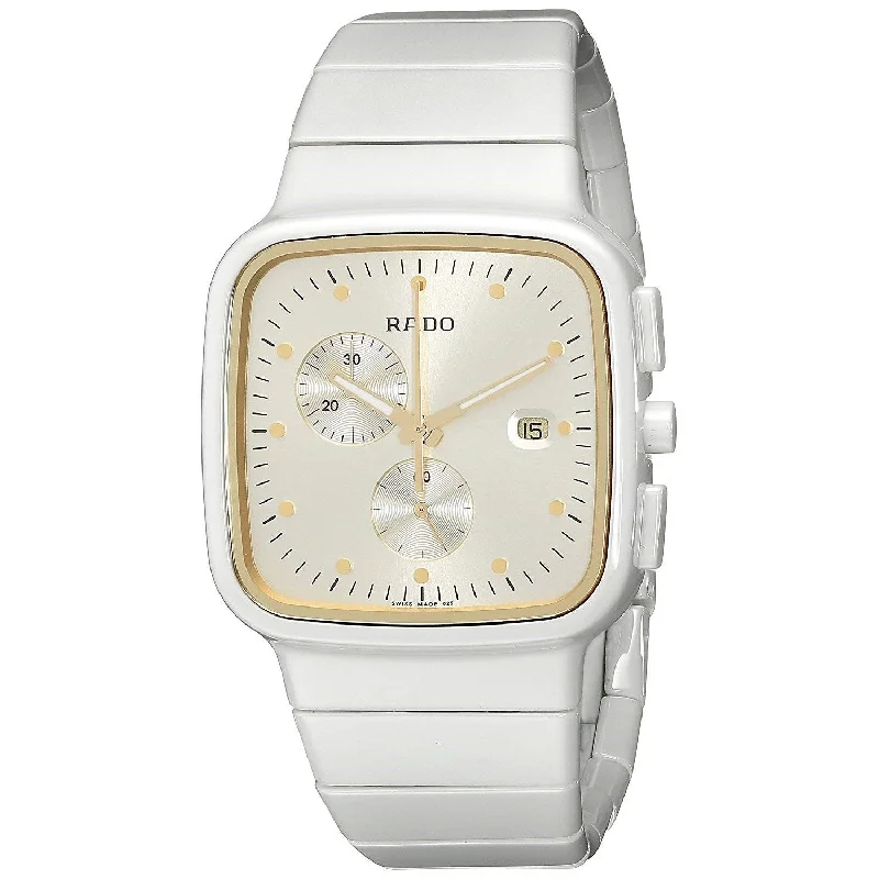 Rado Men's R28392252 True   Chronograph White Ceramic Watch