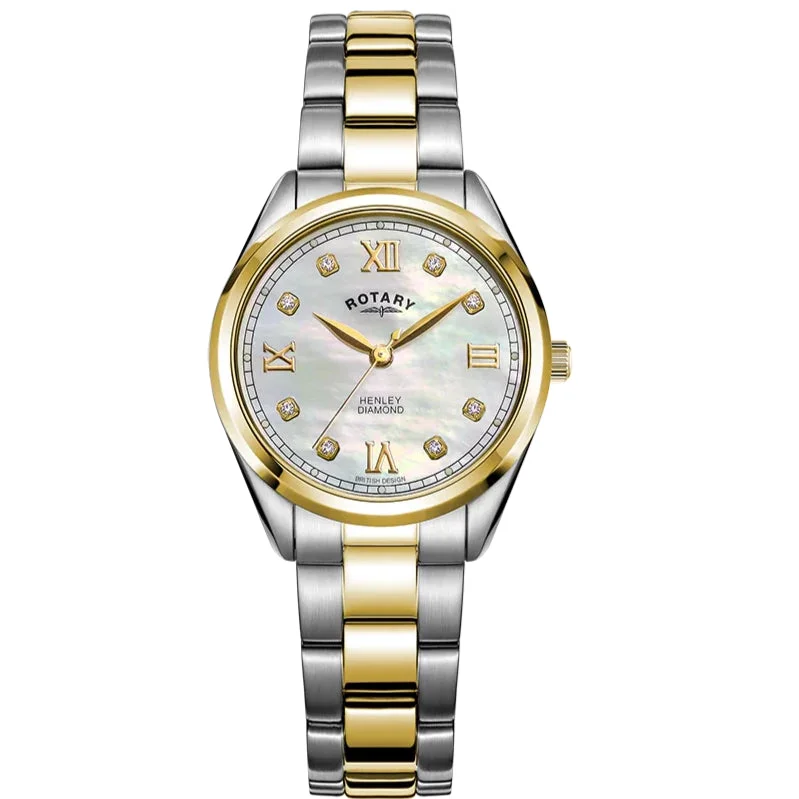 Rotary Henley Diamond Set Ladies MOP Watch LB05111/41/D