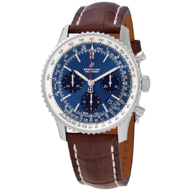 Breitling Men's AB0121211C1P2 Navitimer 1 Chronograph Brown Leather Watch