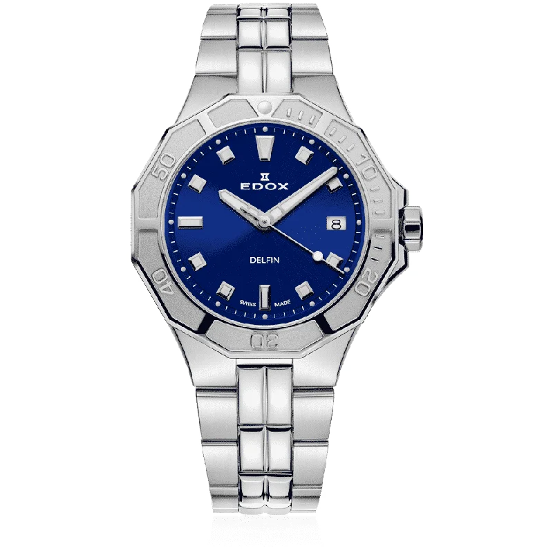 Edox Delfin The Original Ladies Blue Watch 53020-3M-BUN