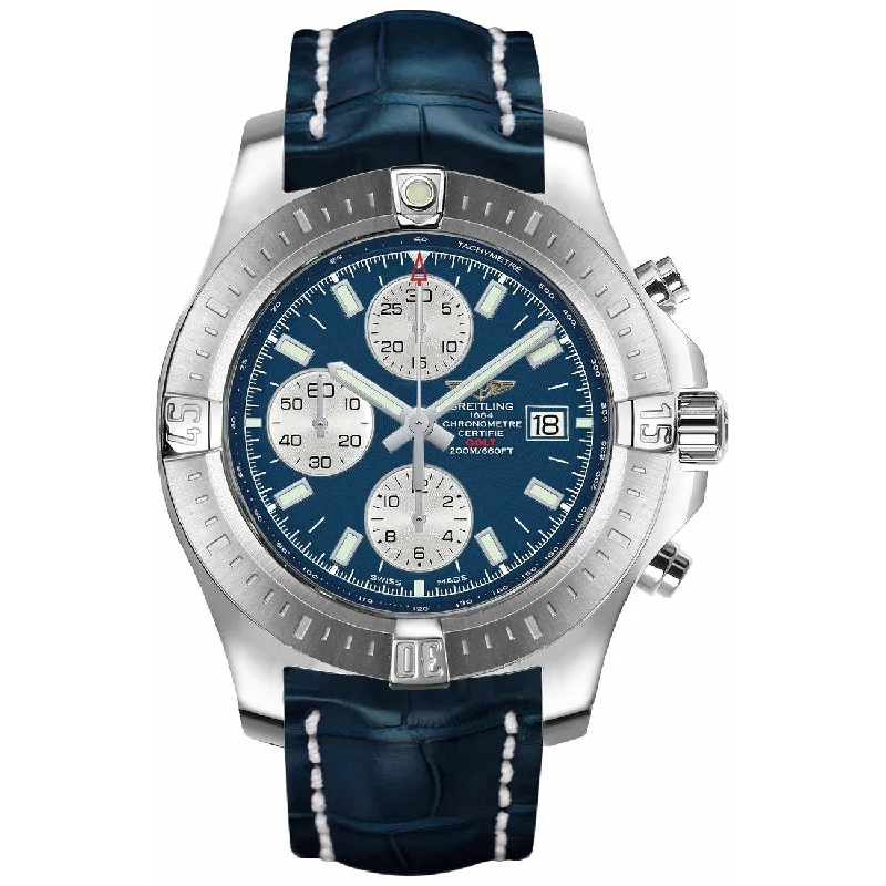 Breitling Men's A1338811-C914-731P Colt Chronograph Blue Leather Watch