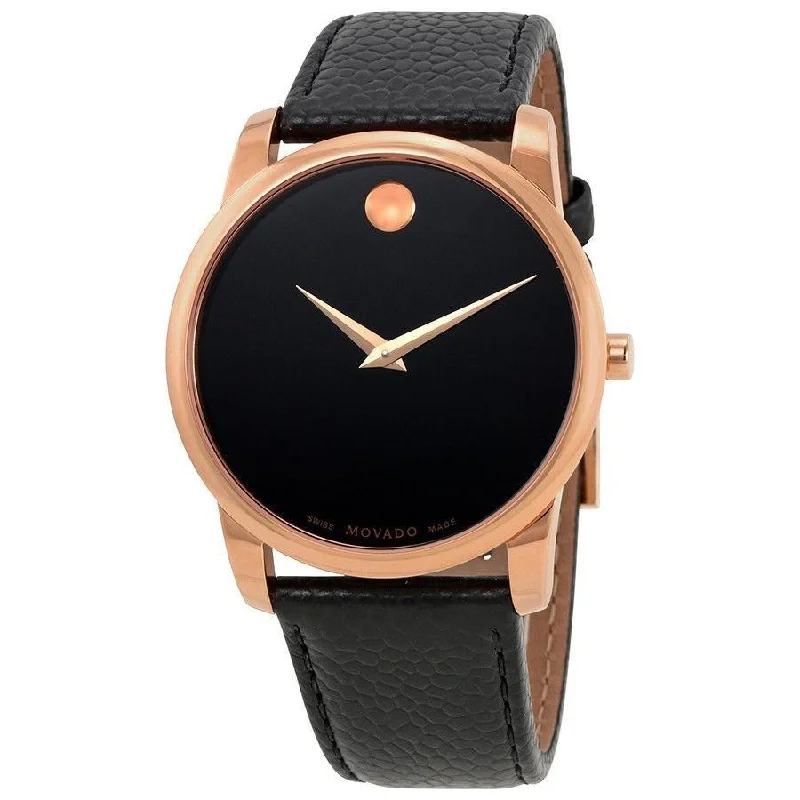 Movado Men's 0607060 Museum Black Leather Watch