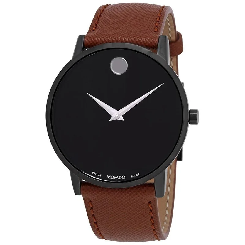 Movado Men's 0607198 Museum Brown Leather Watch