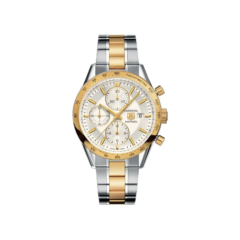 Tag Heuer Men's CV2050.BD0789 Carrera 18kt yellow gold Chronograph Automatic Two-Tone Stainless Steel Watch