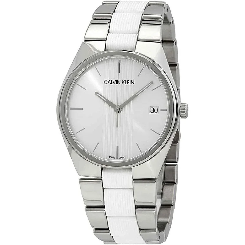 Calvin Klein Watch Contrast Silver K9E211K6