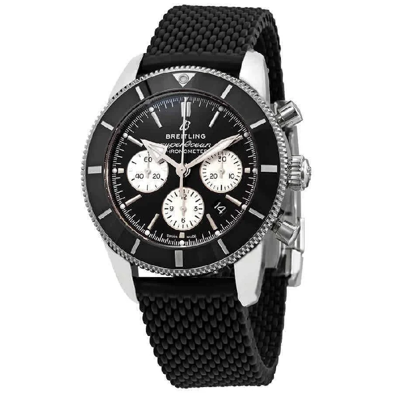 Breitling Men's AB0162121B1S1 Superocean Heritage II Chronograph Black Rubber Watch