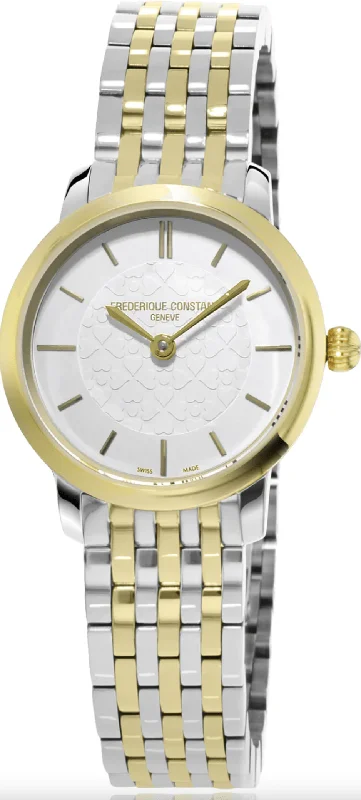 Frederique Constant Watch Ladies Classic Two-Tone Yellow Gold PVD FC-200WHS3B