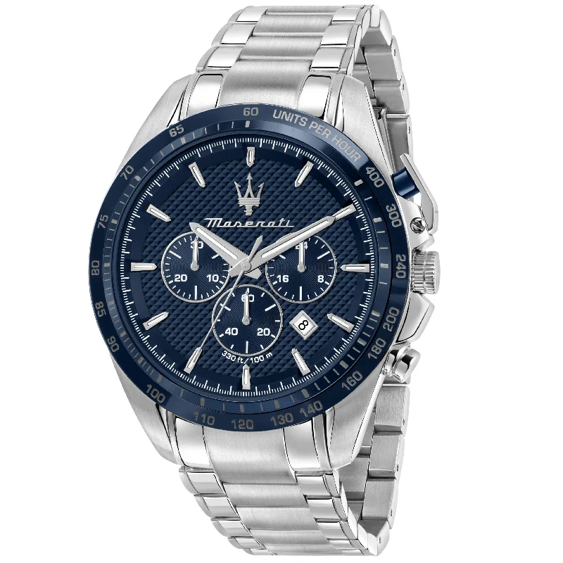 Maserati Men's Traguardo  Blue Watch R8873612043