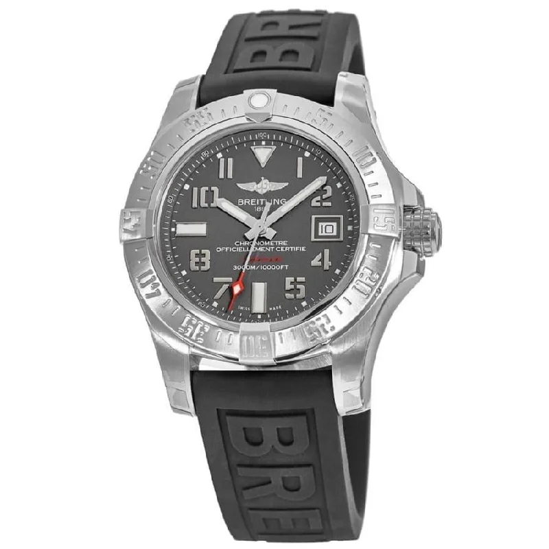 Breitling Men's A1733110-F563-153S Avenger II Seawolf Black Rubber Diver Pro III Watch