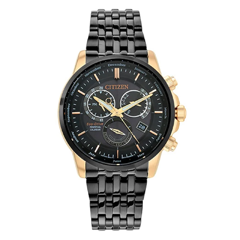 CITIZEN ECO-DRIVE GENTS WATCH BLACK DIAL - BL8156-80E